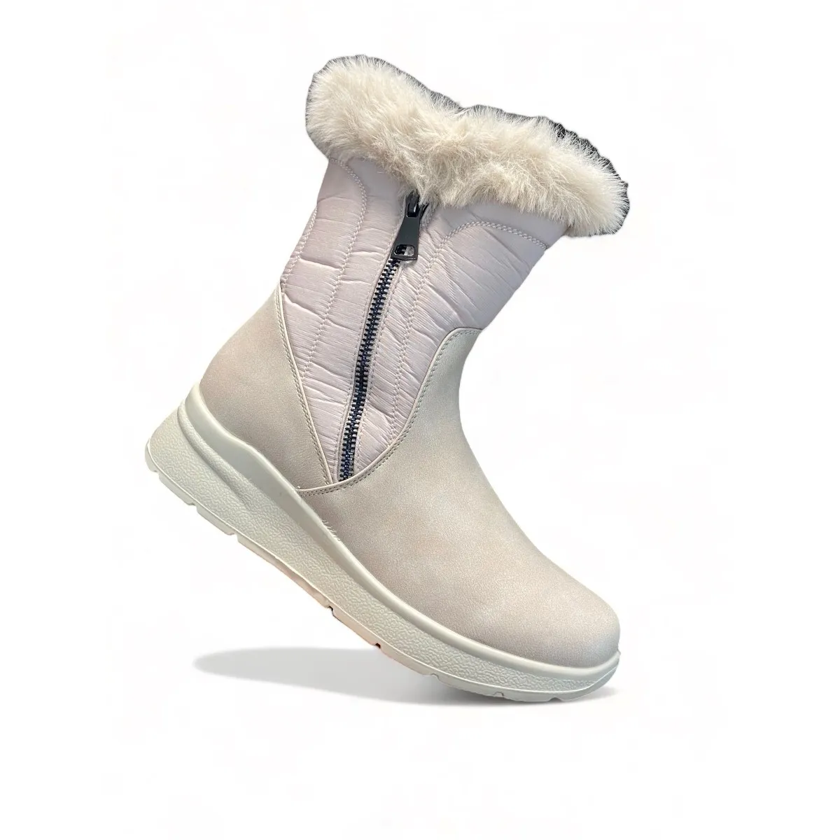 Mysoft bota mujer color hielo con pelo My22m550