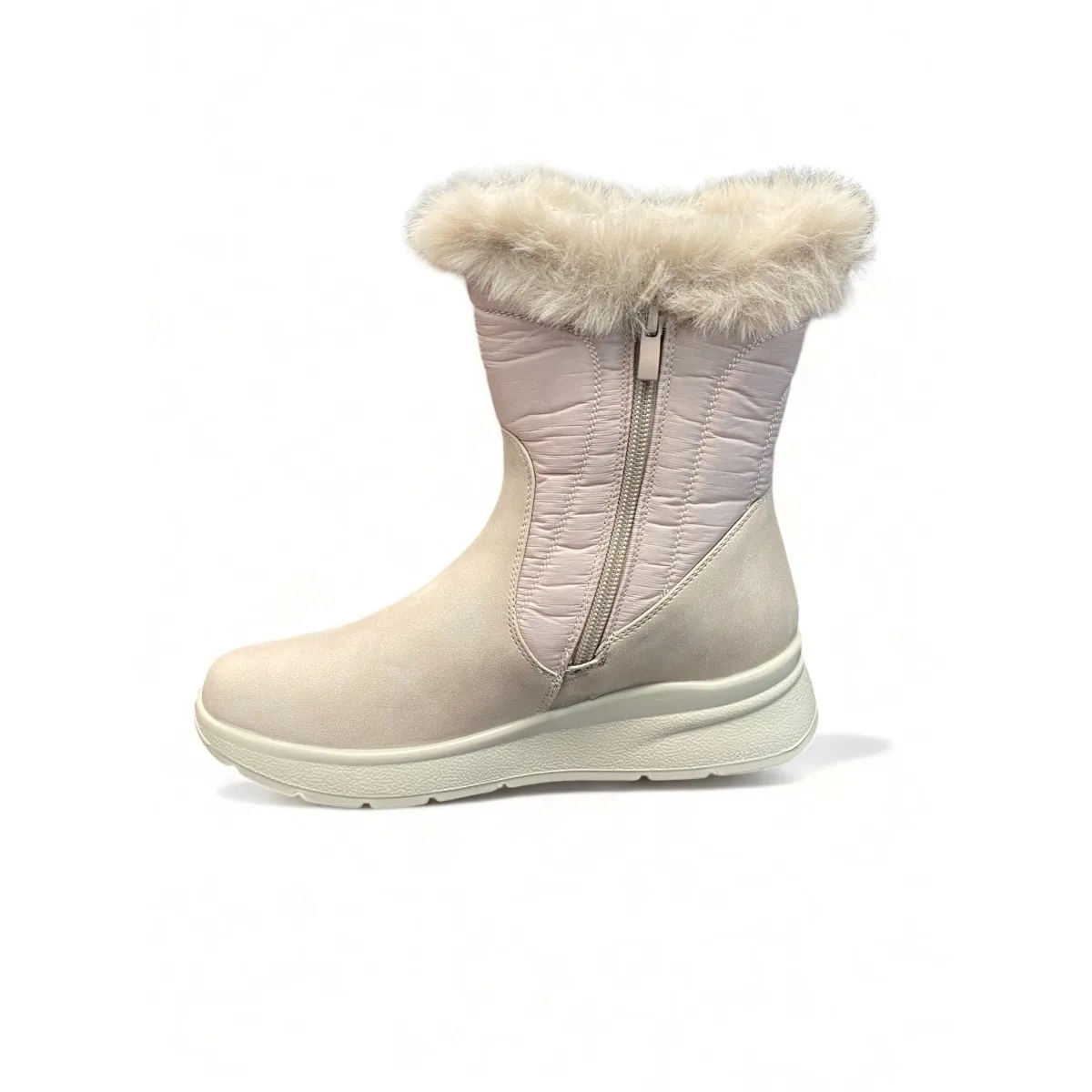 Mysoft bota mujer color hielo con pelo My22m550