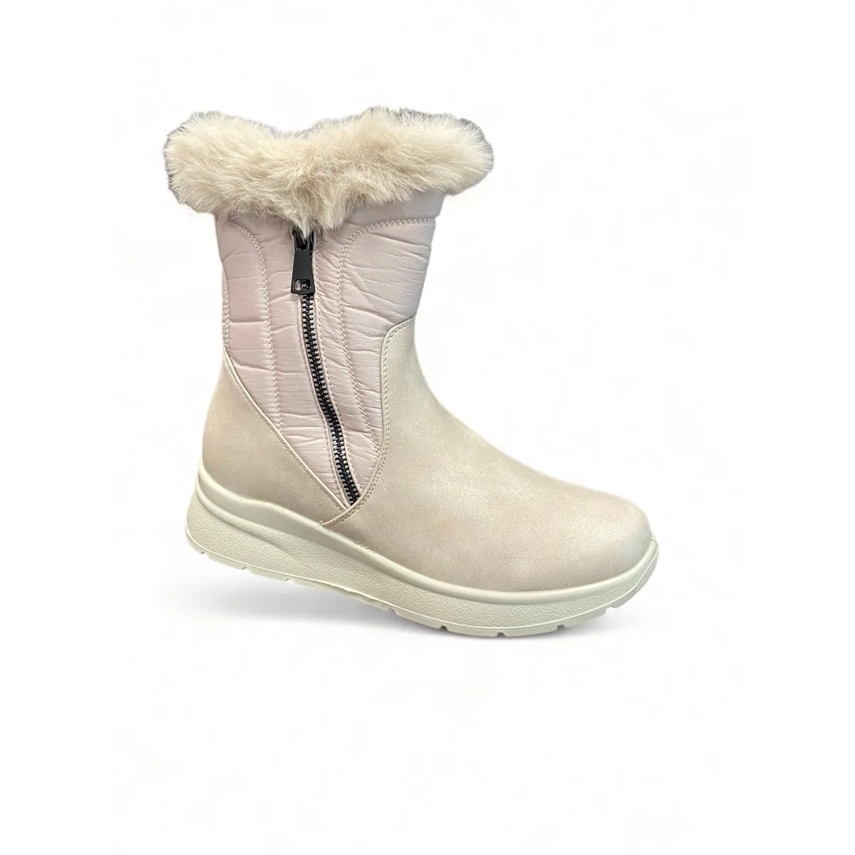 Mysoft bota mujer color hielo con pelo My22m550