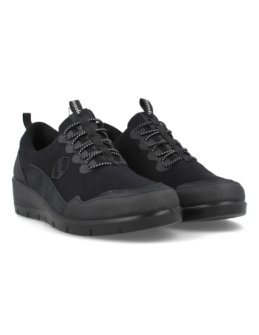 MYSOFT  SNEAKER MEMORYFOAM ELáSTICOS NEGRO