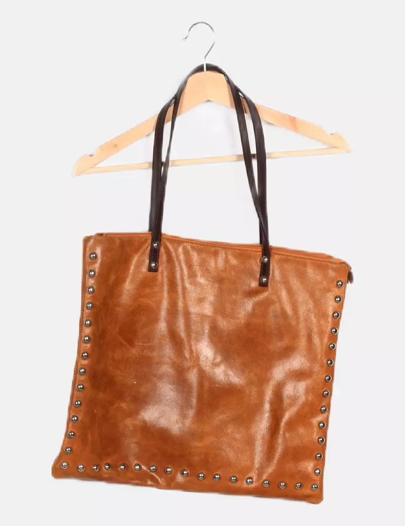 NoName Tote bag cuero tachuelas