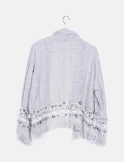NoName Trenca beige detalles encaje