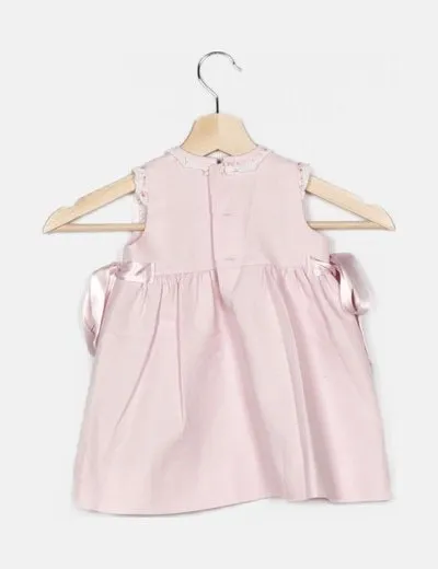 NoName Vestido rosa detalles lazos