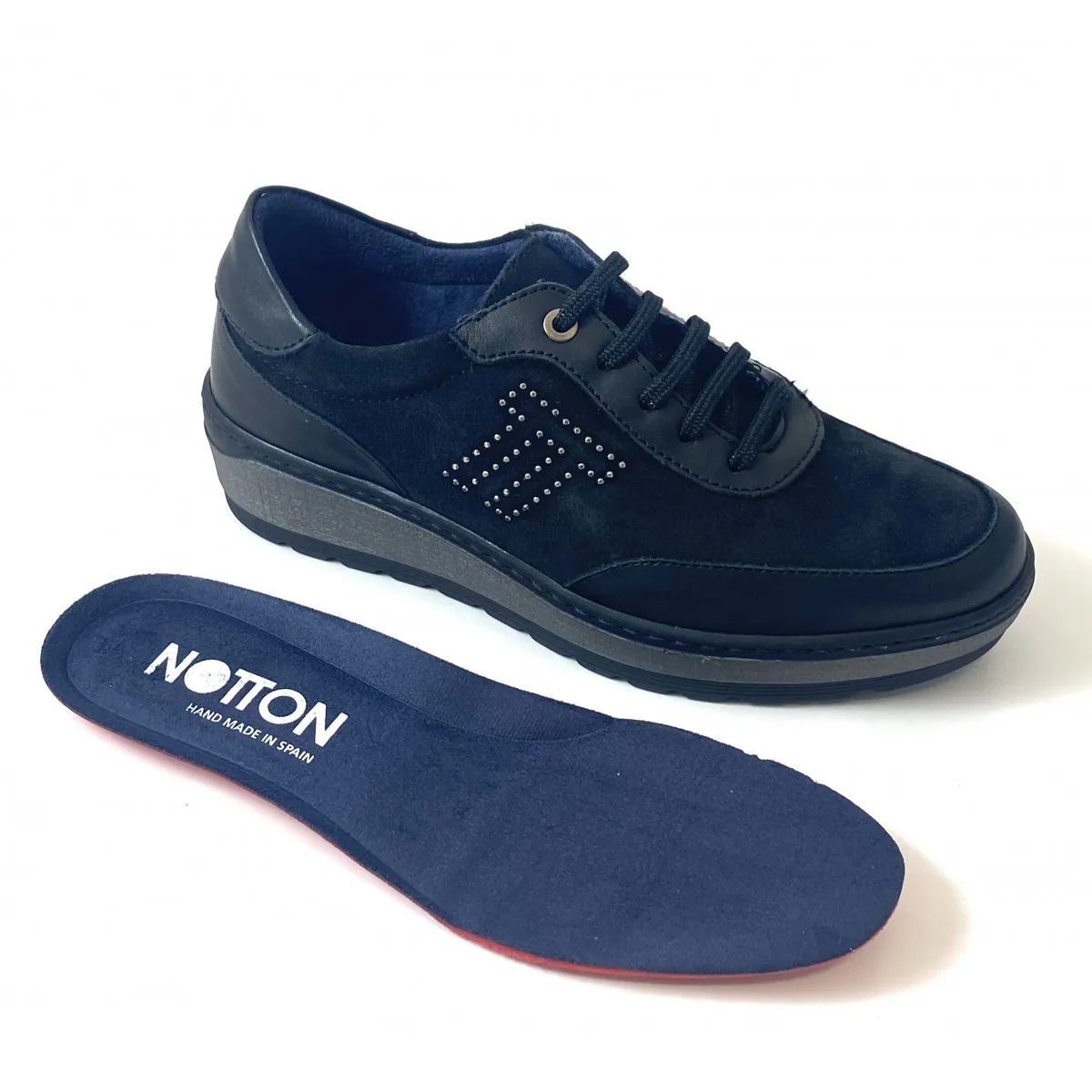 Notton deportivo piel en rebajas para mujer, negro N2829