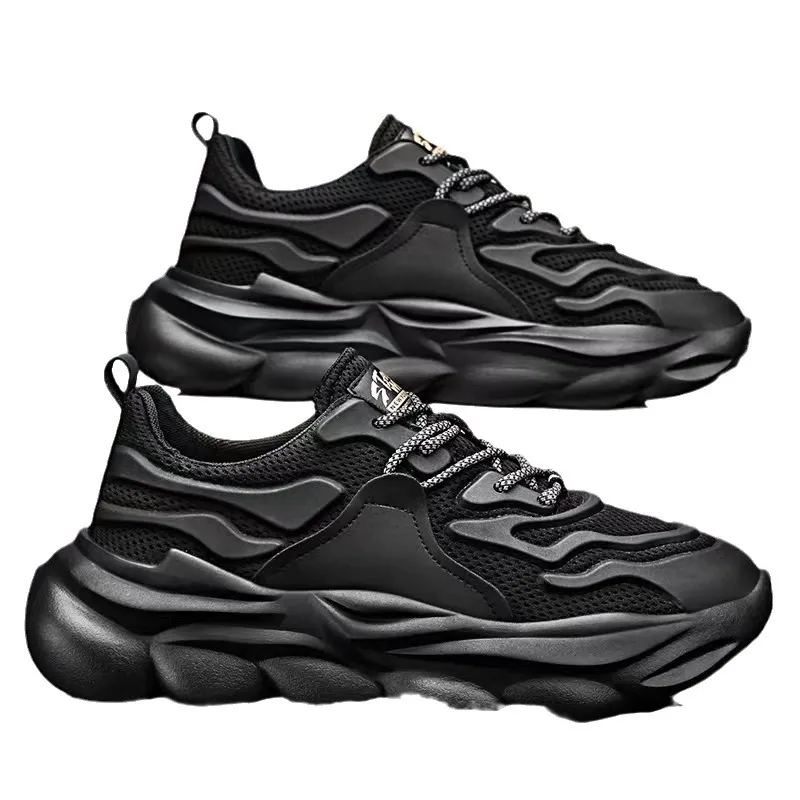 Nuevos zapatos deportivos de malla para hombre Spring Breatable zapatos de papá livianos Soled Soled Casual Zapatos de moda y ve