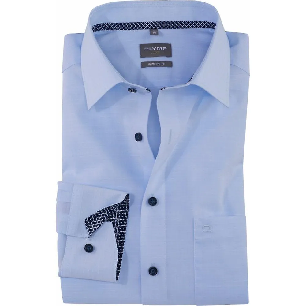 Olymp para hombre Olymp Camisa formal de manga larga de algodón egipcio de talla grande para hombre Comfort Fit