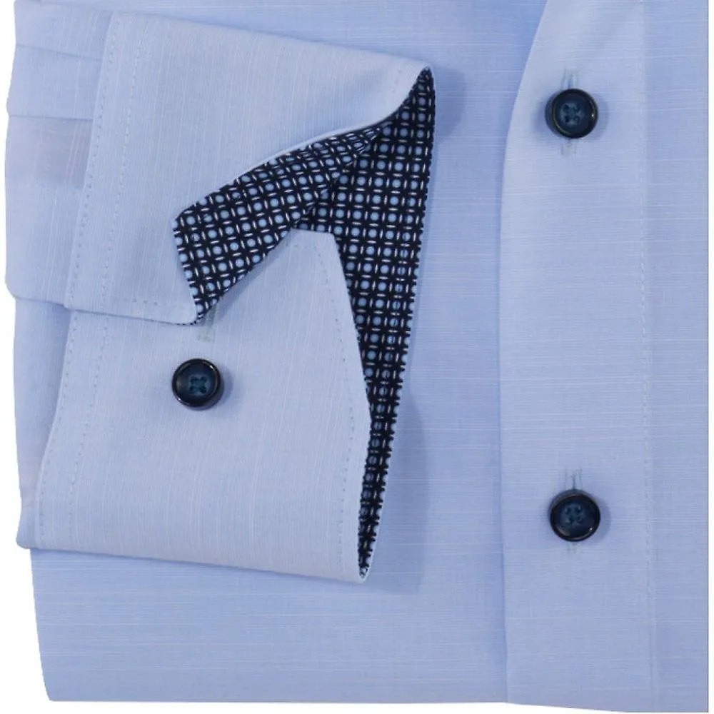 Olymp para hombre Olymp Camisa formal de manga larga de algodón egipcio de talla grande para hombre Comfort Fit
