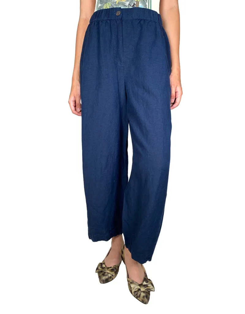 OYSHO Pantalón Lino Azul