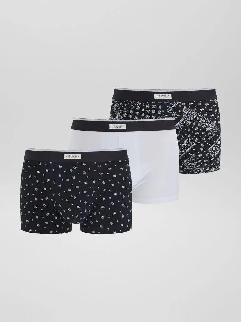 PACK DE 3 BOXERS ELáSTICOS  NEGRO