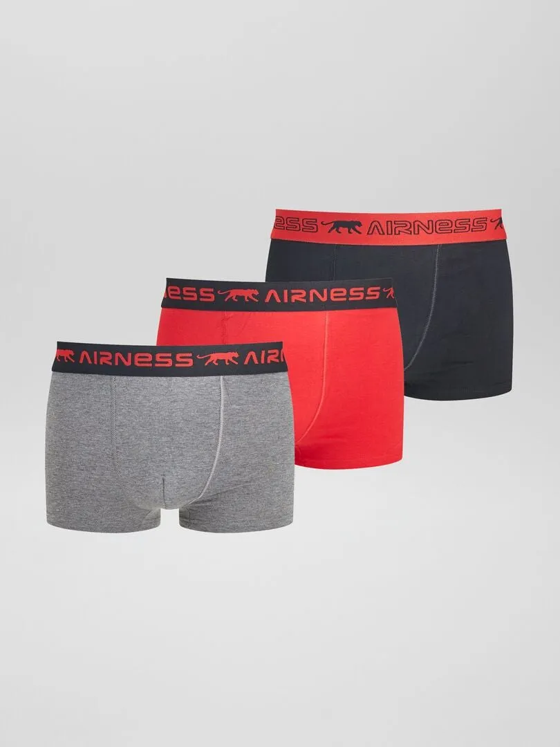 PACK DE 3 BOXERS 'AIRNESS'  ROJO