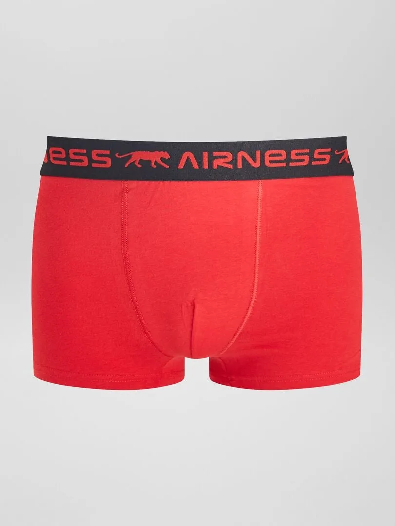 PACK DE 3 BOXERS 'AIRNESS'  ROJO