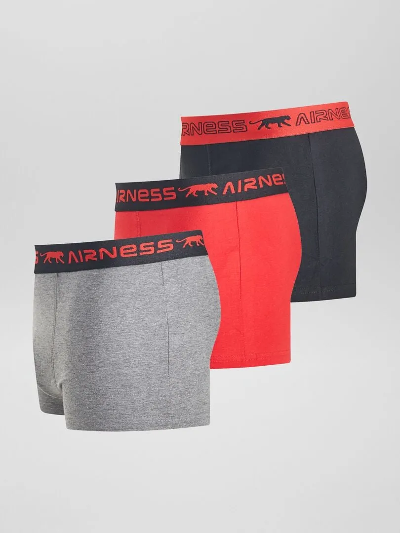 PACK DE 3 BOXERS 'AIRNESS'  ROJO