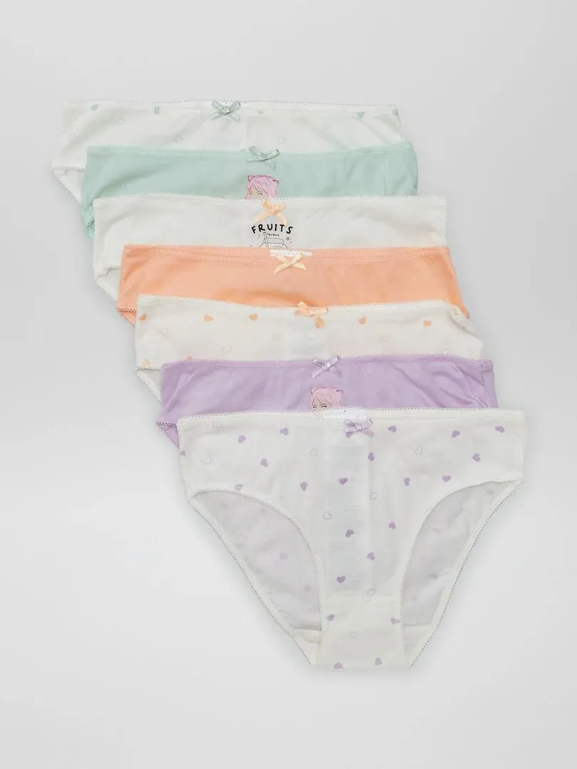 PACK DE 7 BRAGUITAS  BLANCO