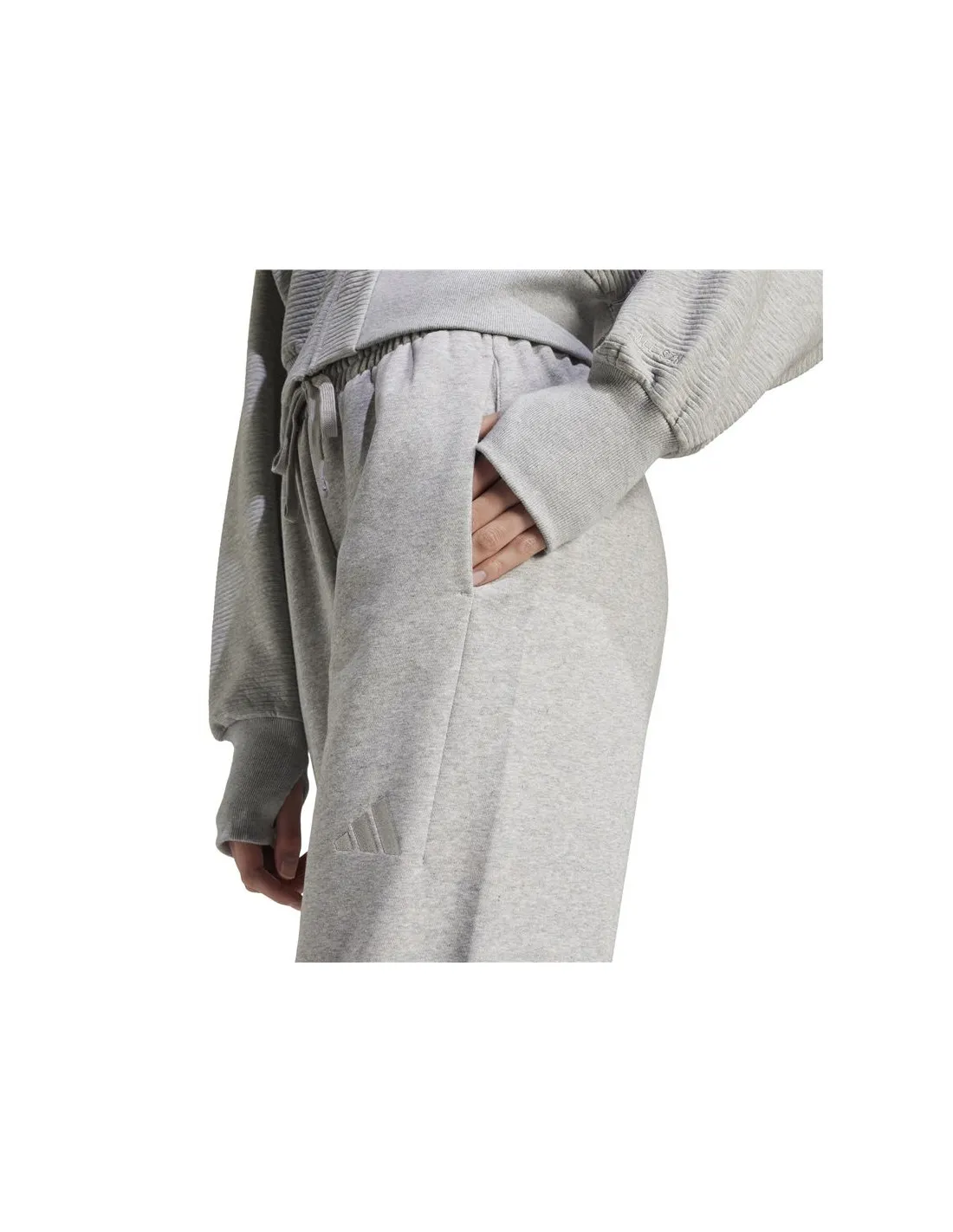 Pantalón adidas All Szn Fleece Graphic Loose Mujer Gris
