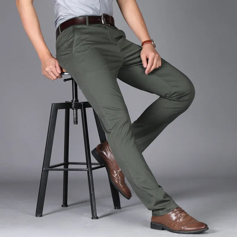 Pantalón Casual De Tela (Spandex) Para Hombre
