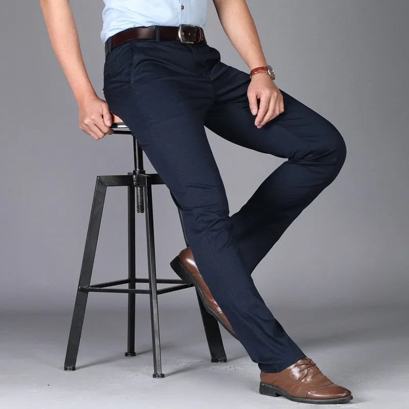 Pantalón Casual De Tela (Spandex) Para Hombre