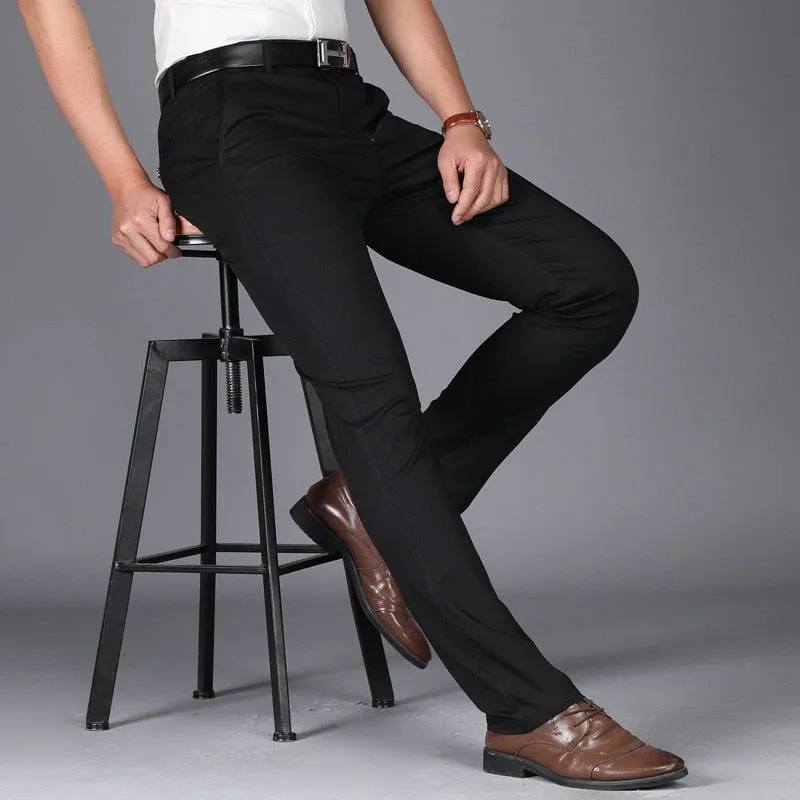 Pantalón Casual De Tela (Spandex) Para Hombre