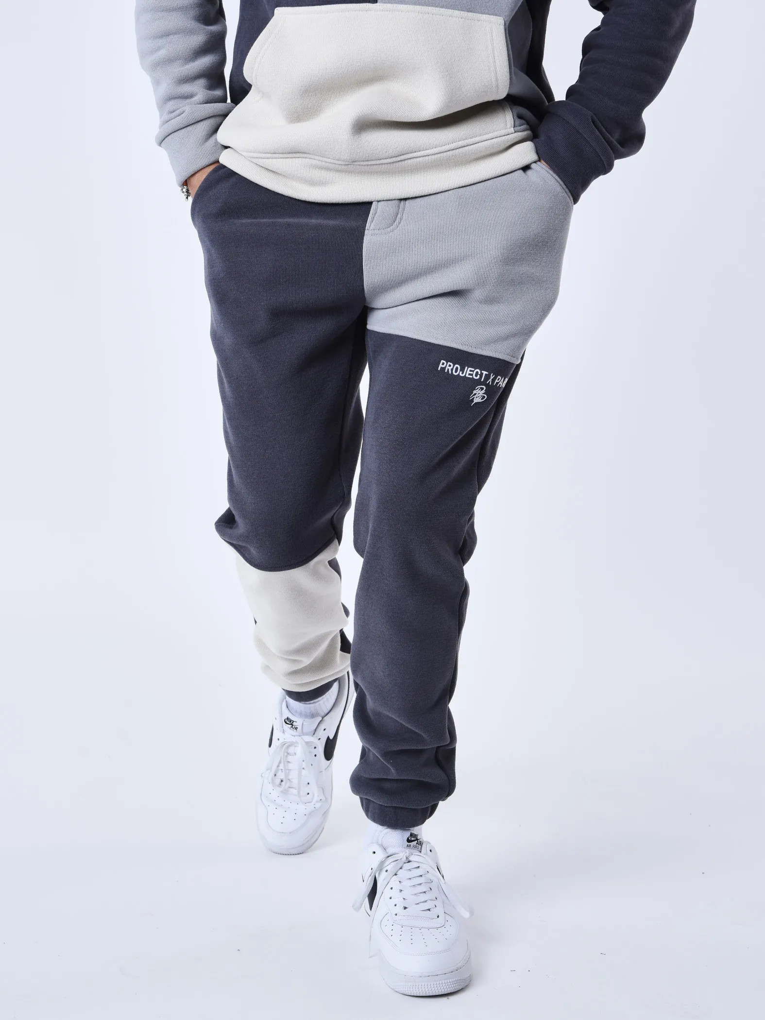 Pantalón de chándal de punto tricolor