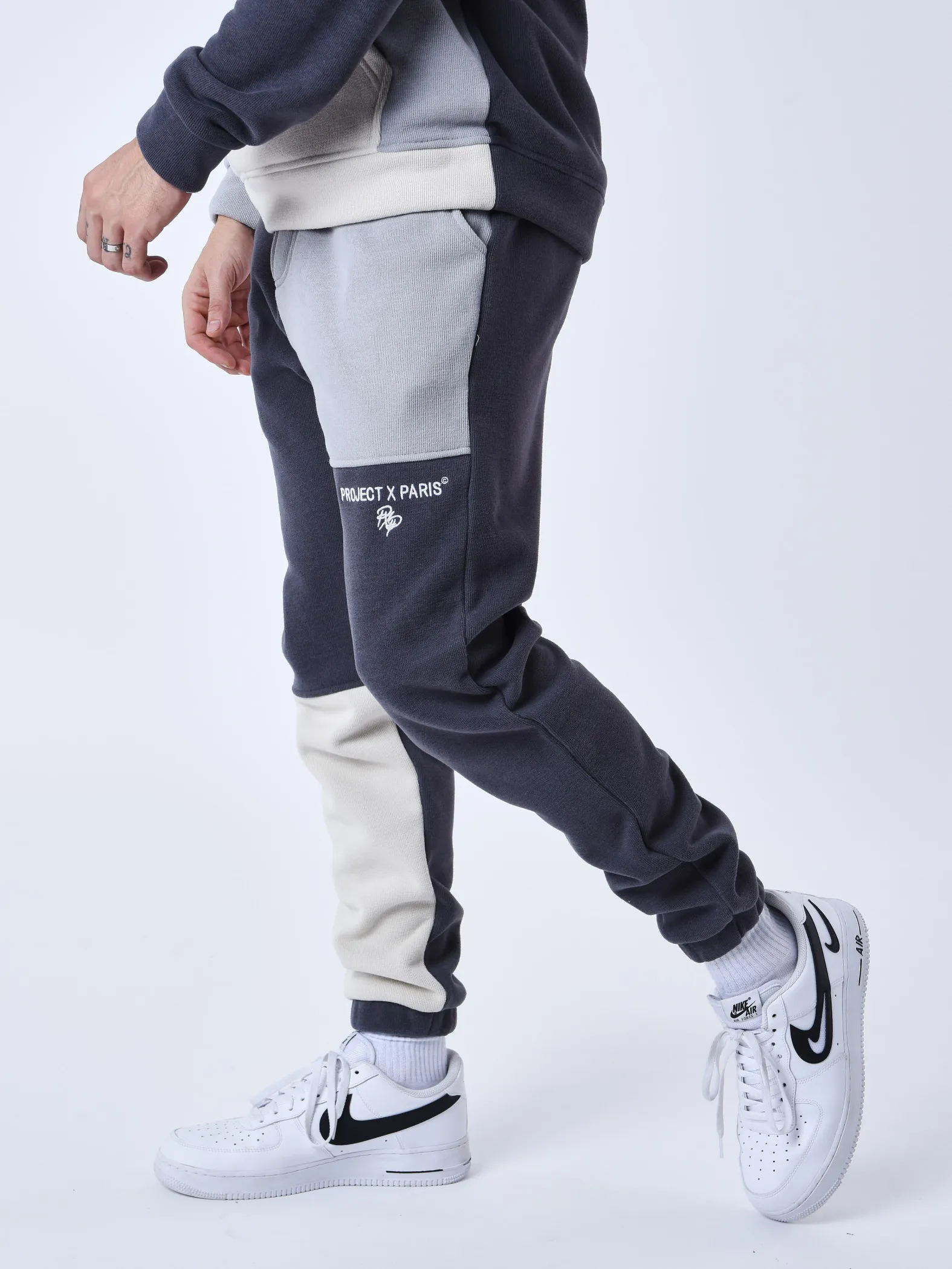 Pantalón de chándal de punto tricolor