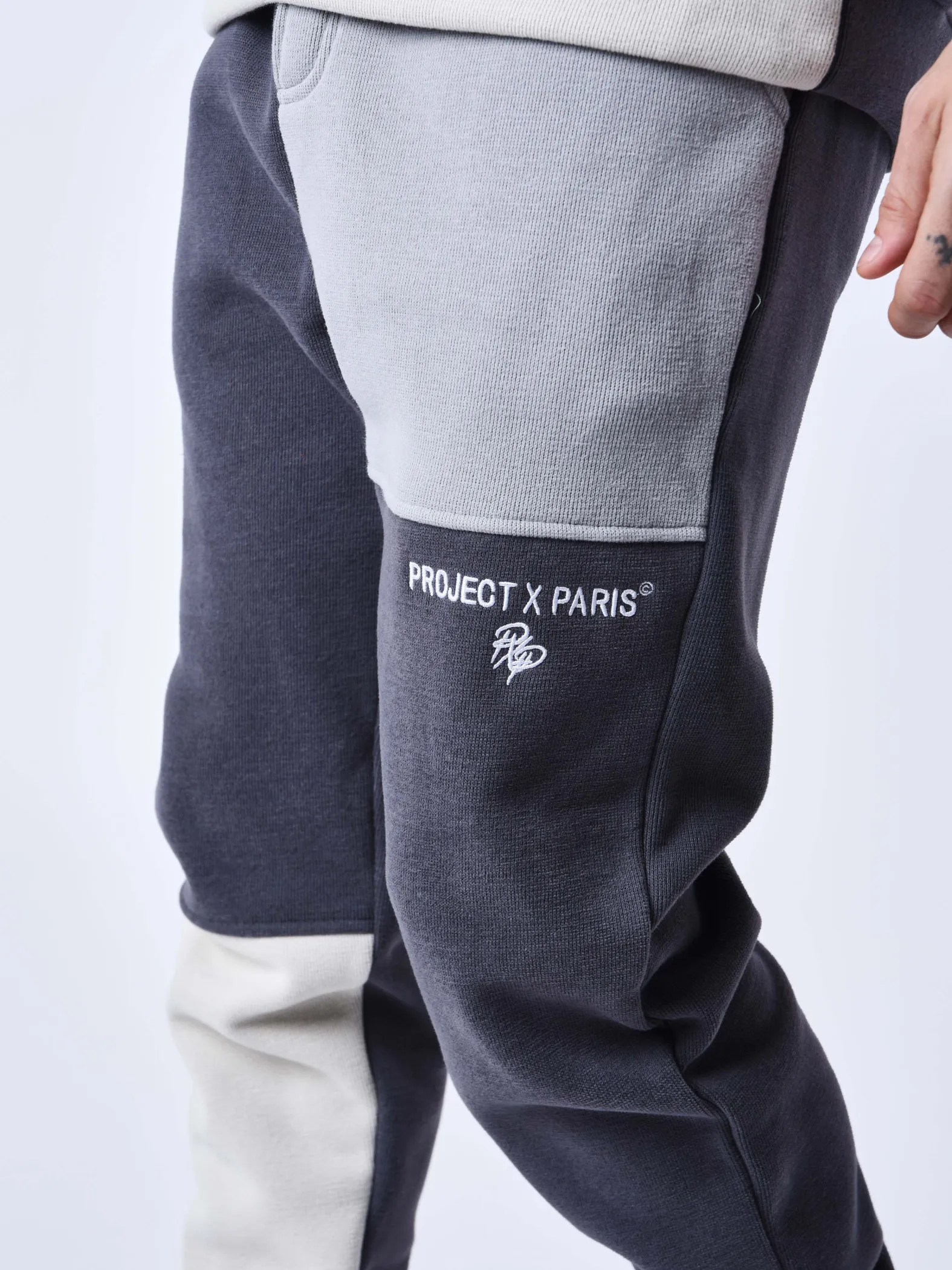 Pantalón de chándal de punto tricolor