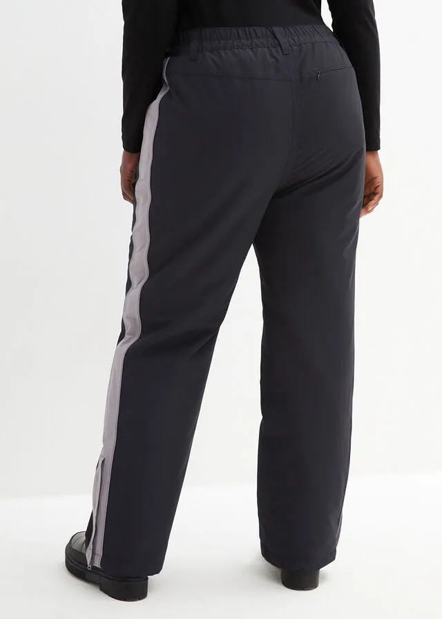 Pantalón térmico funcional con detalles reflectantes Negro