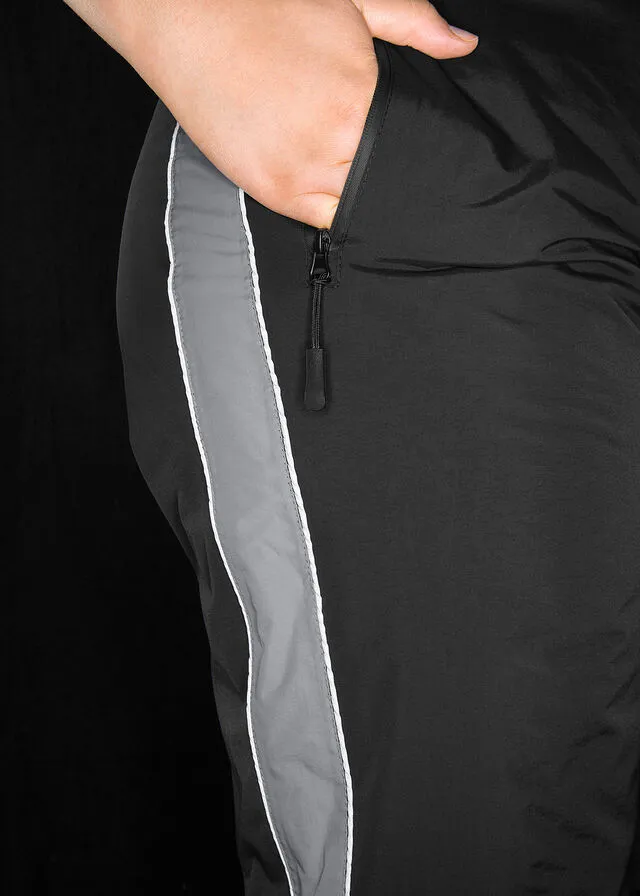 Pantalón térmico funcional con detalles reflectantes Negro