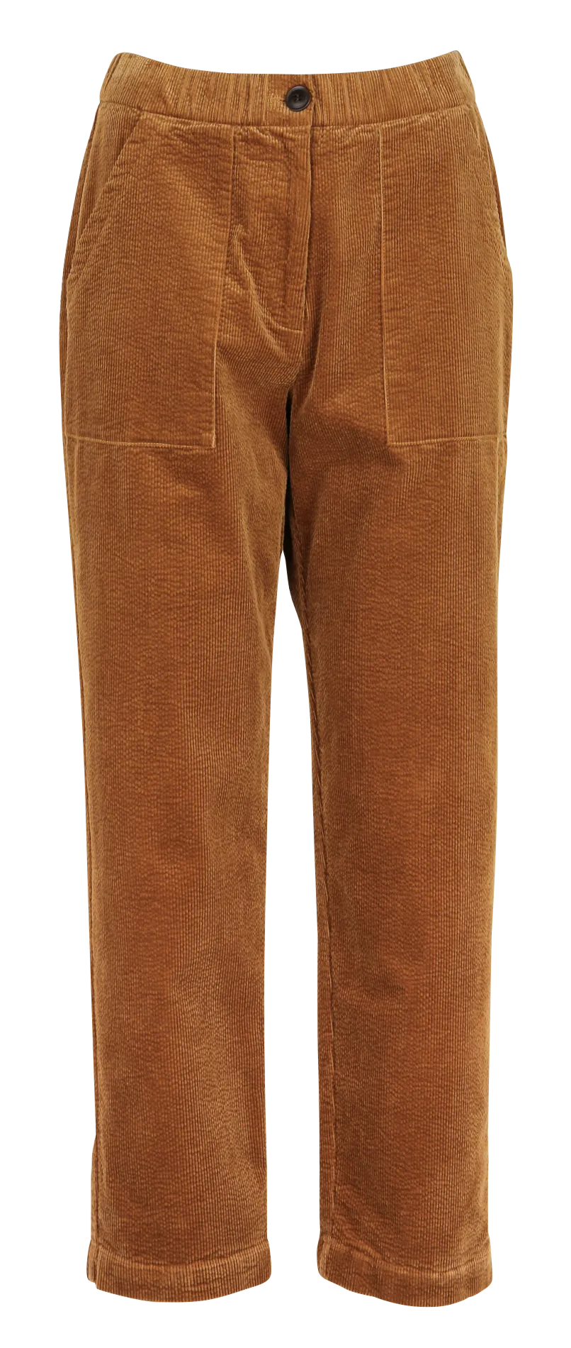 Pantalón zanahoria de algodón mezclado en marron