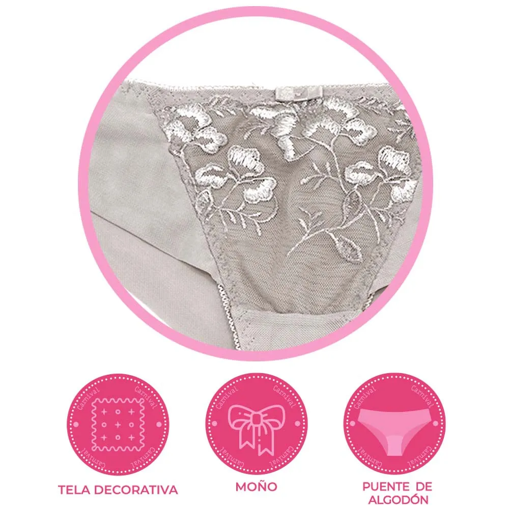 Pantie coordinable con aplicación de encaje 74353 Lady Carnival
