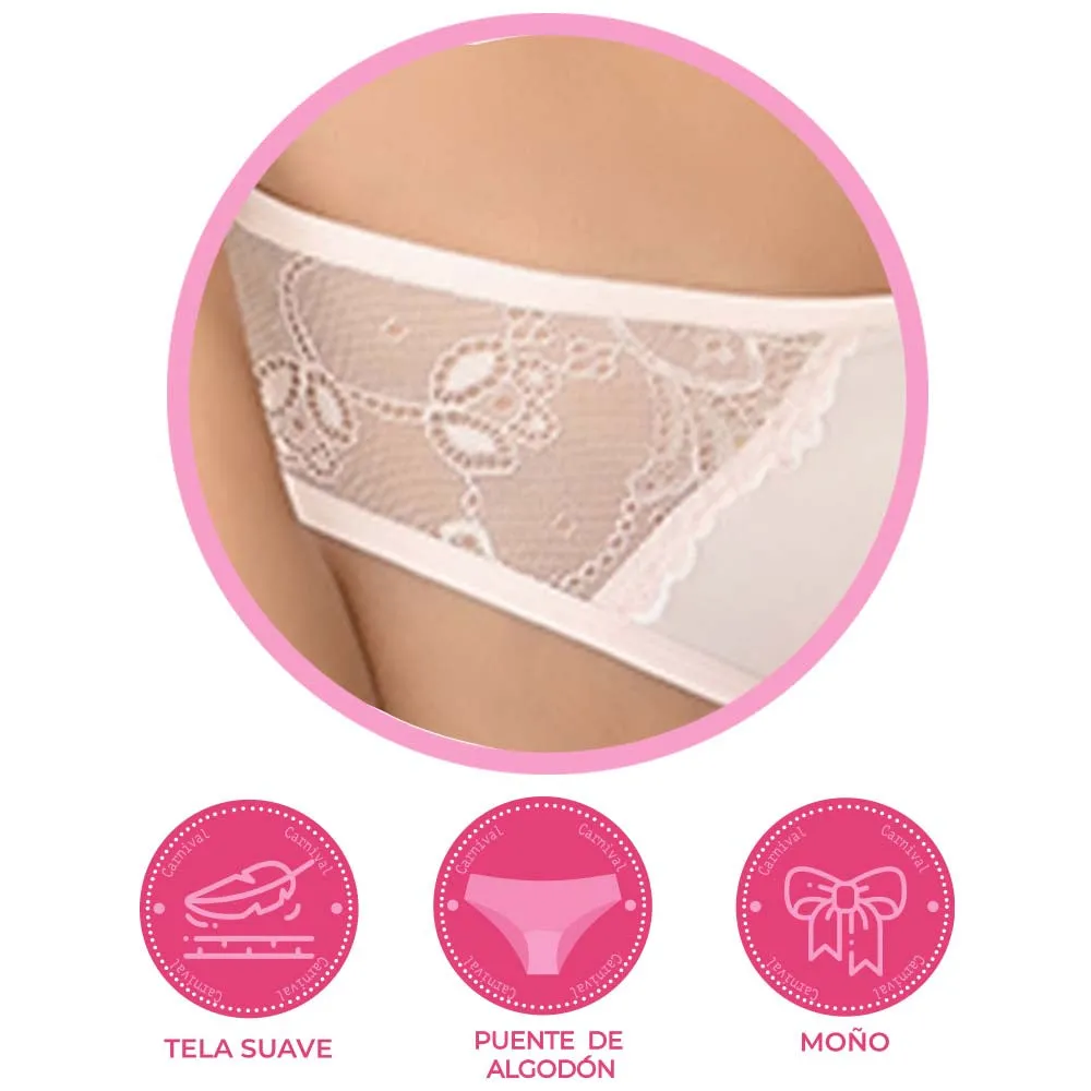 Pantie coordinable con detalles de encaje 74389 Carnival