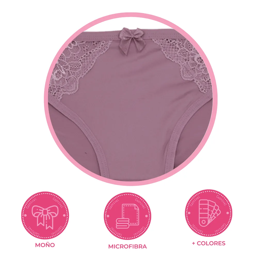 Panty coordinable de corte hipster con puente de algodón  74620 Carnival