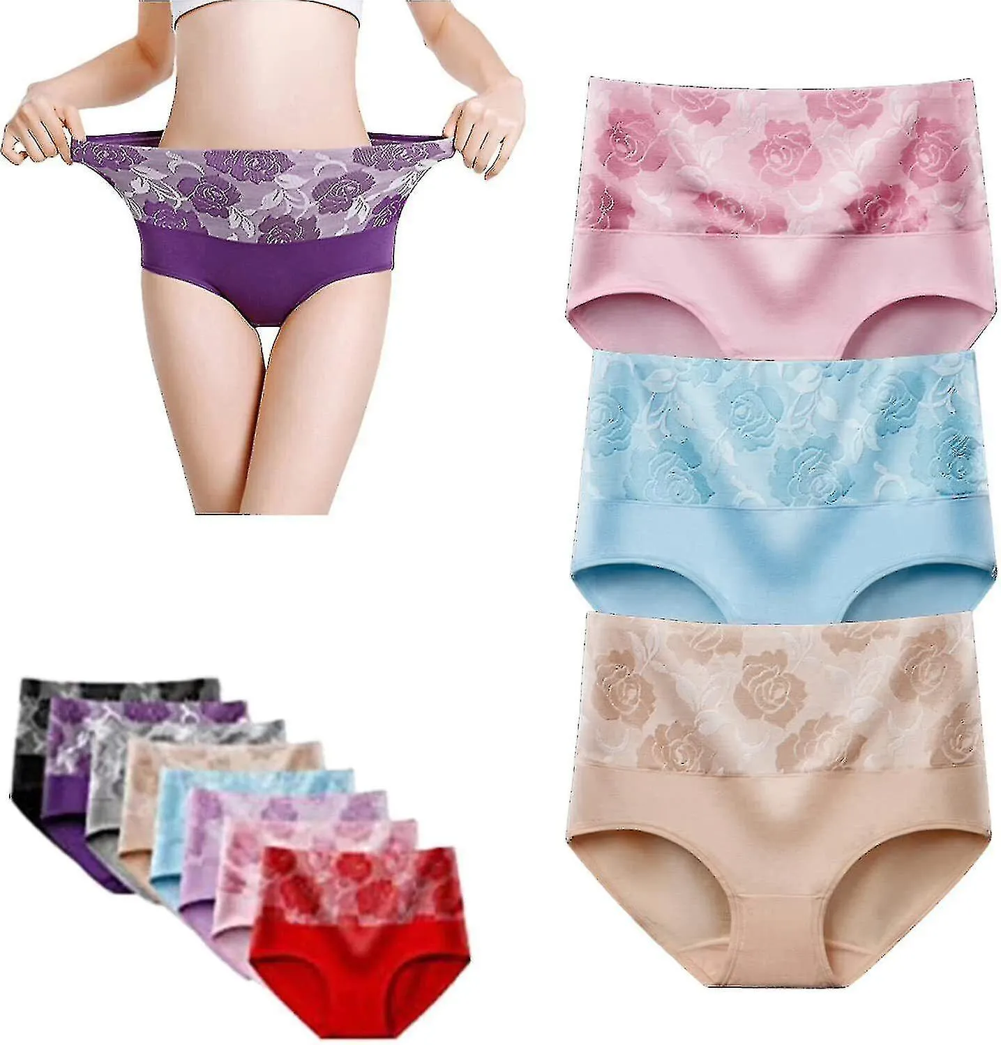 PAQUETE DE 6 ROPA INTERIOR A PRUEBA DE FUGAS PARA MUJER  PANTALONES DE PROTECCIóN CONTRA LA INCONTINENCIA