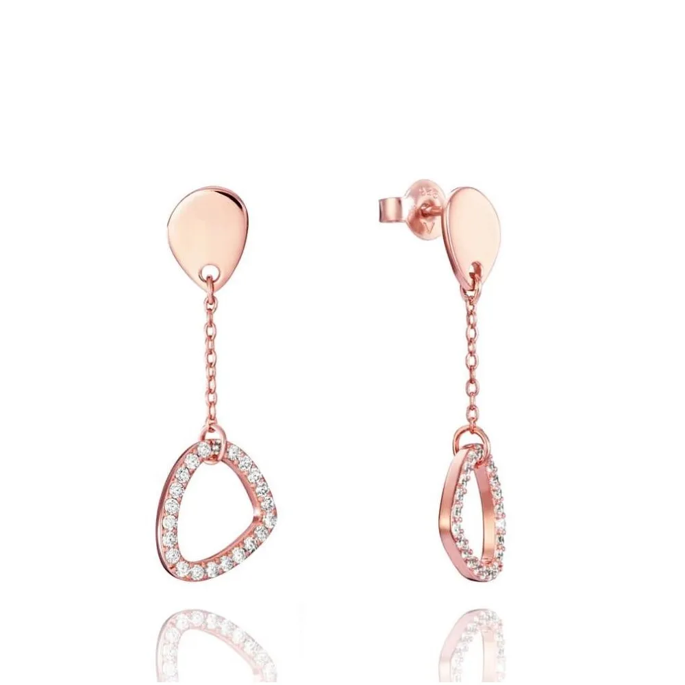 Pendientes de plata de ley con circonitas para mujer