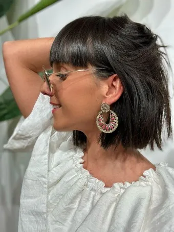 Pendientes Dos Piezas JAMBULLY Berenjena