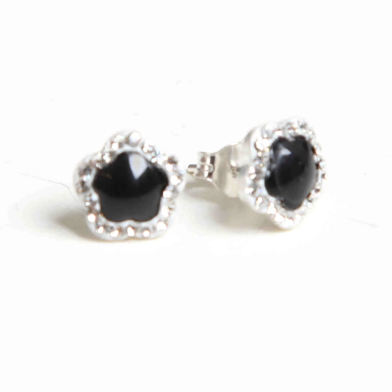 Pendientes Flor Negro