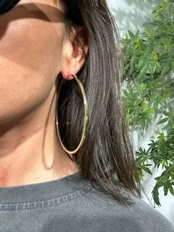 Pendientes Maxi Aro Dorado A01