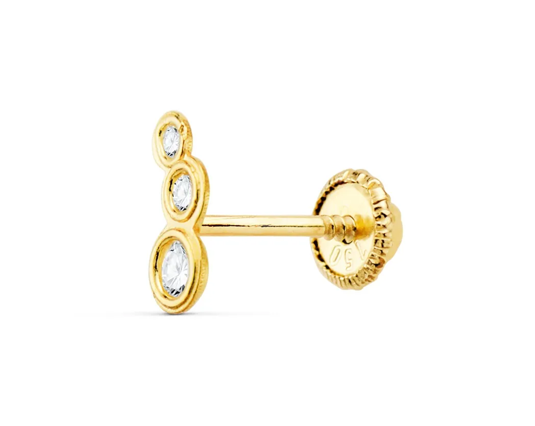 Piercing Oreja Oro 6,5 x 3 mm