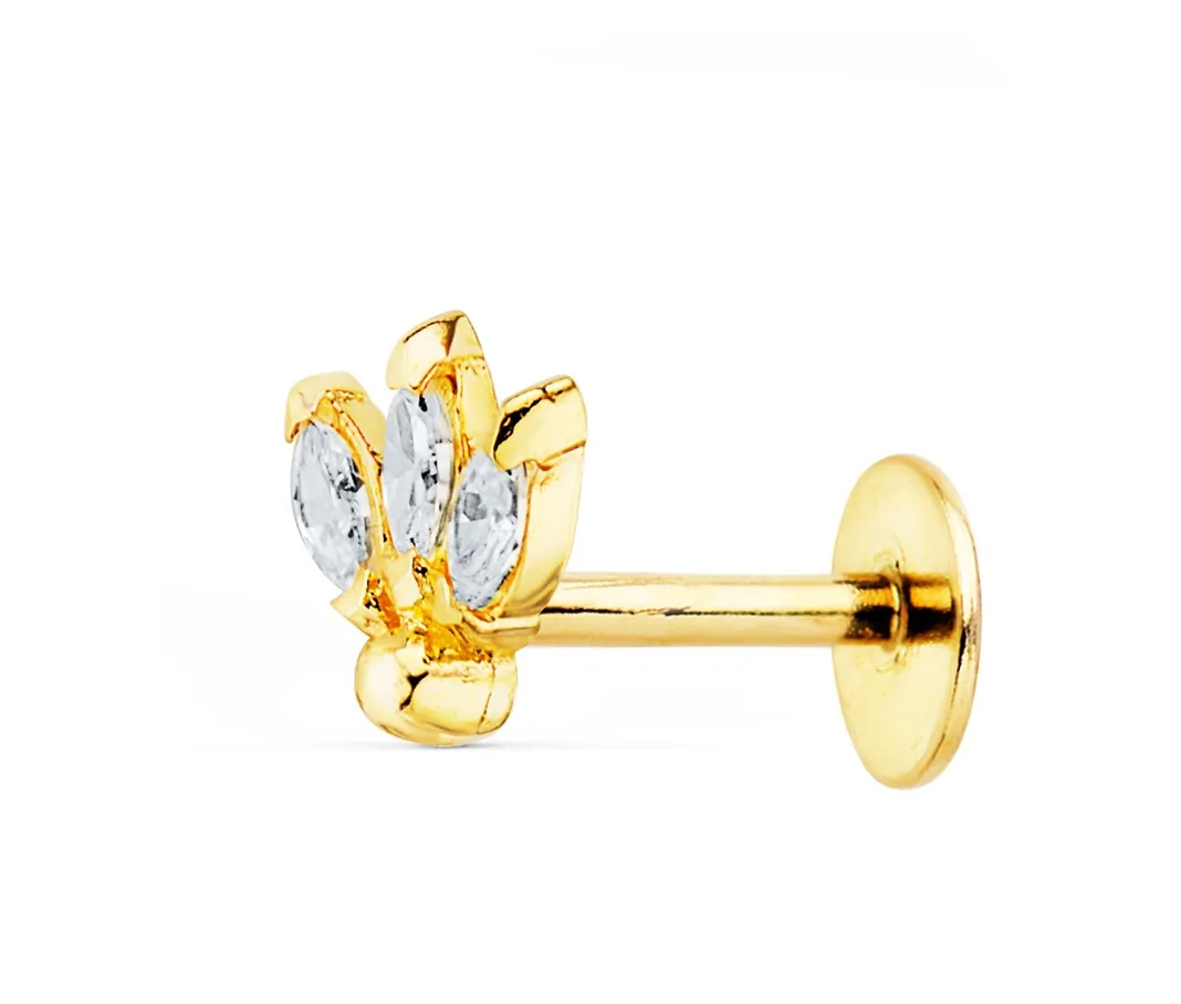 Piercing Oreja Oro 6,5 x 6 mm