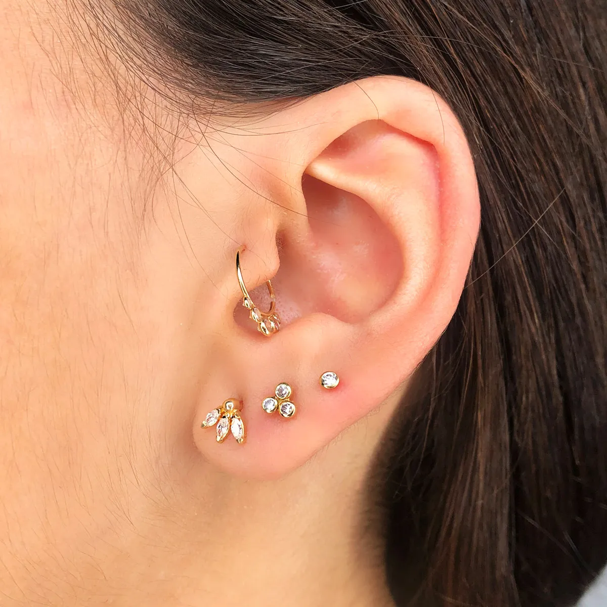 Piercing Oreja Oro 6,5 x 6 mm