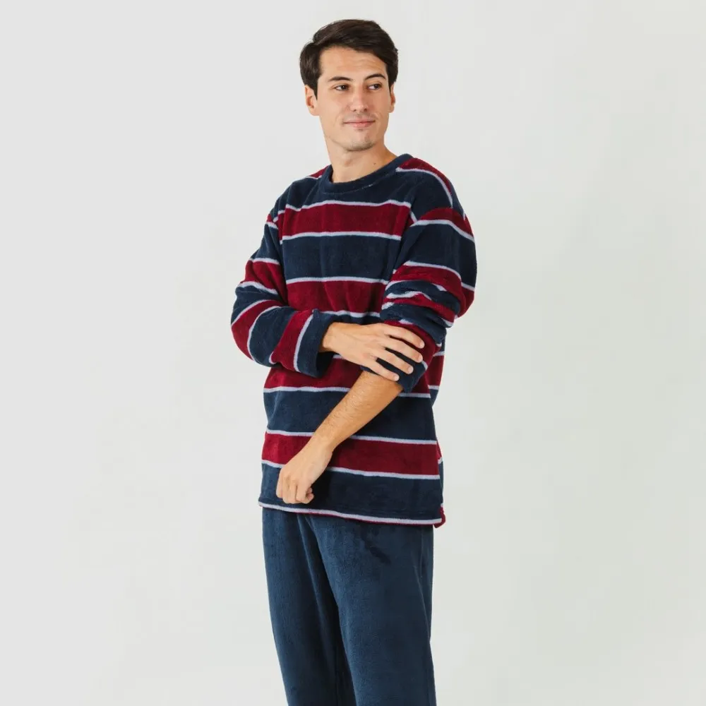 Pijama coral hombre Tadeo azul marino
