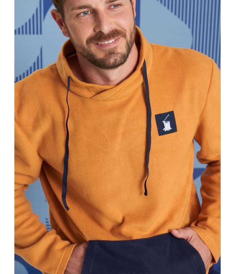 Pijama térmico hombre Muidemi Homewear mostaza Micropolar
