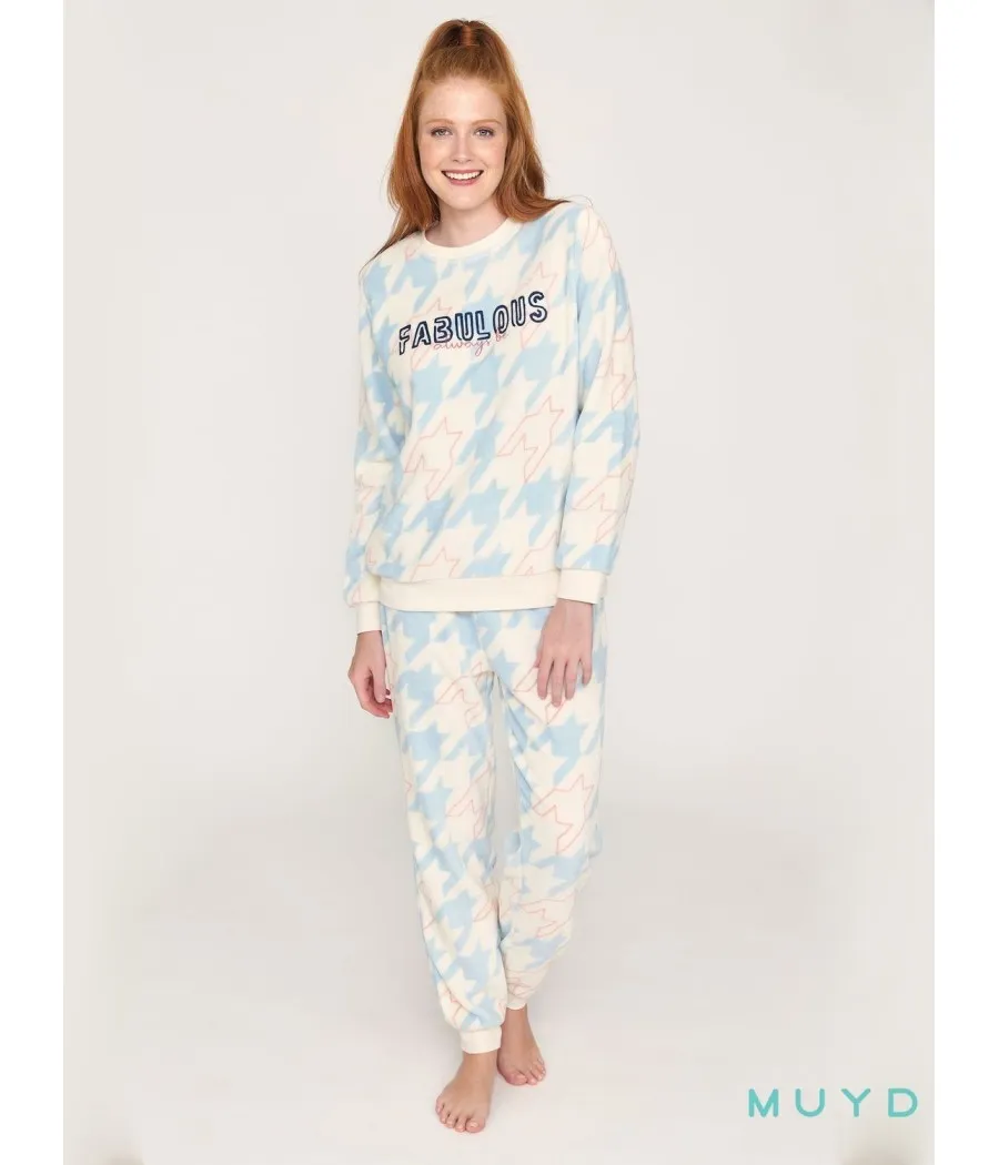 Pijama térmico mujer invierno Muidemi Fabolous coralina puños