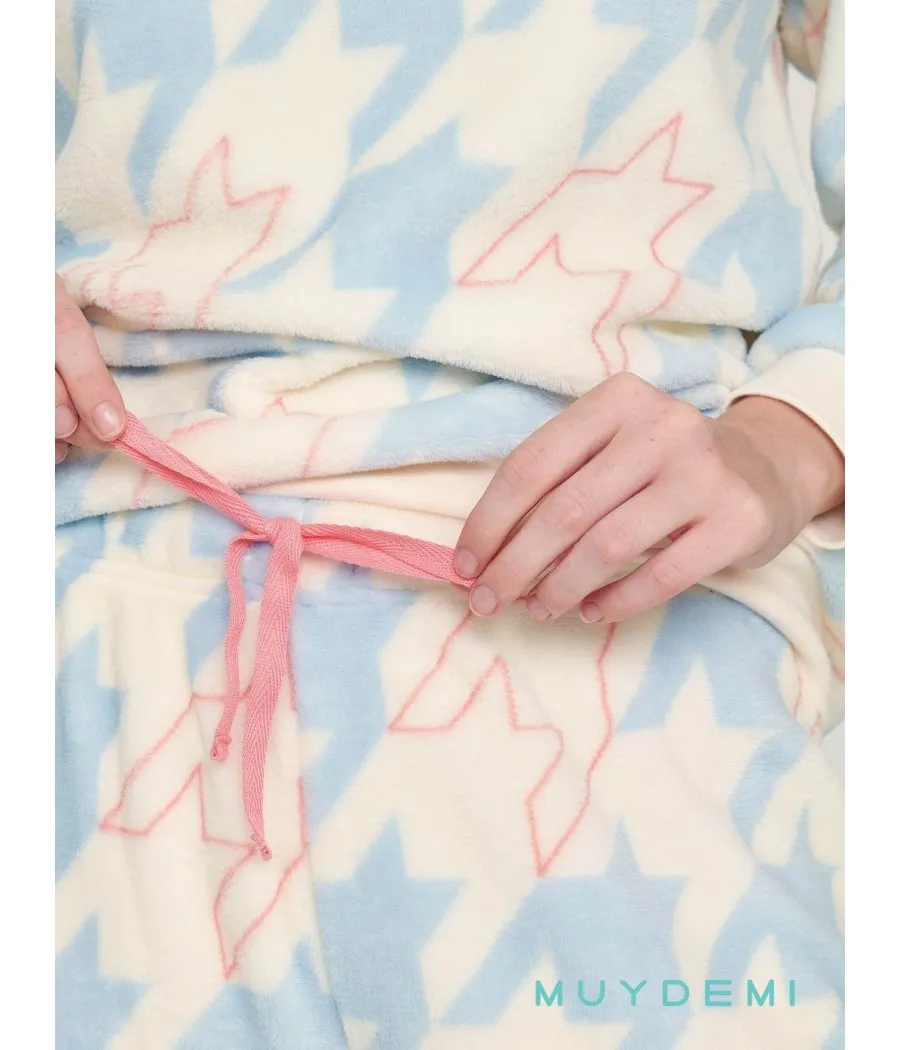 Pijama térmico mujer invierno Muidemi Fabolous coralina puños