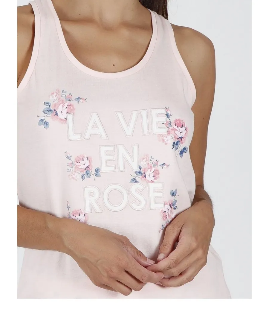 Pijama verano mujer Admas sin mangas La Vie En Rose algodón