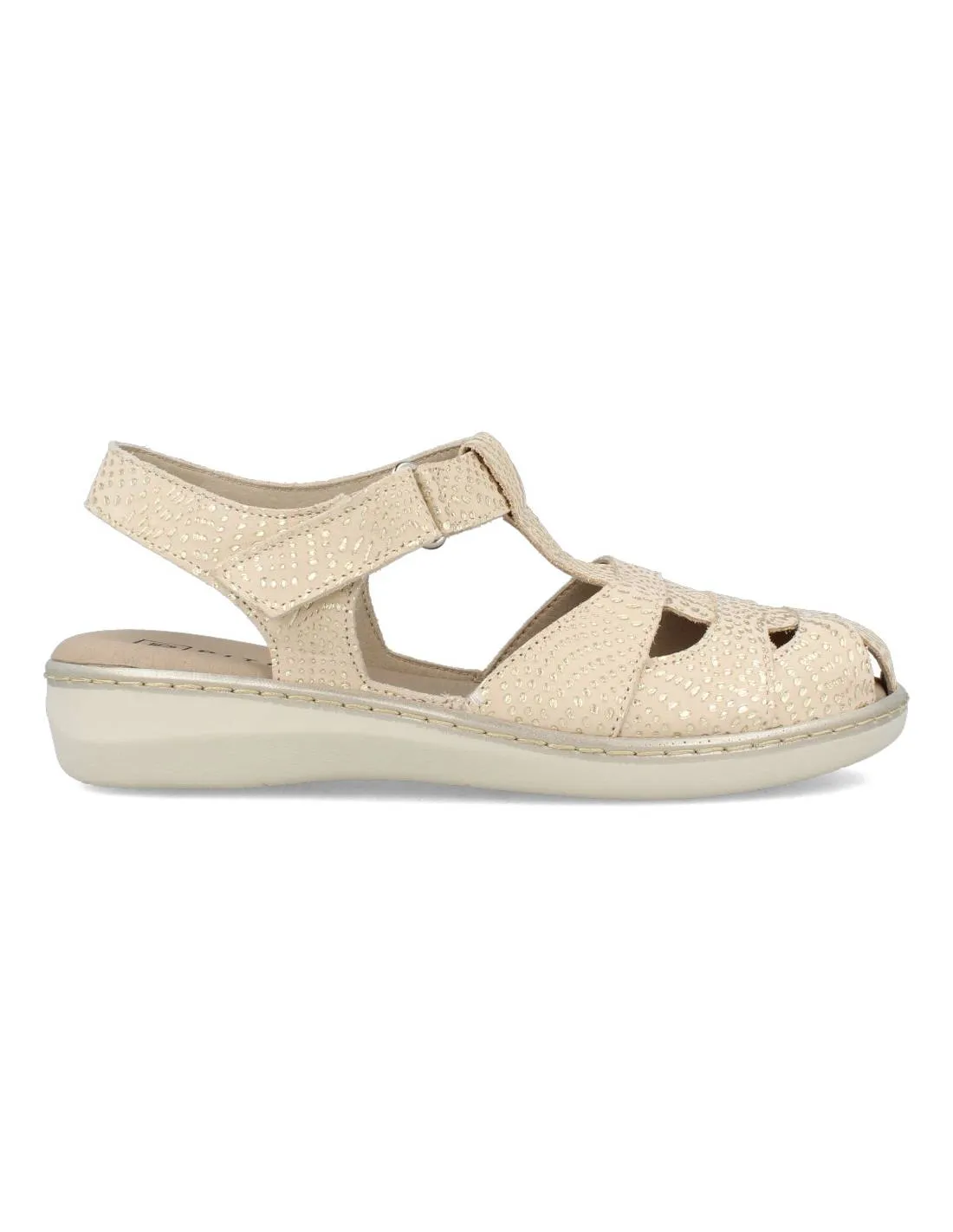 PITILLOS  SANDALIA CANGREJERA VELCRO ORO