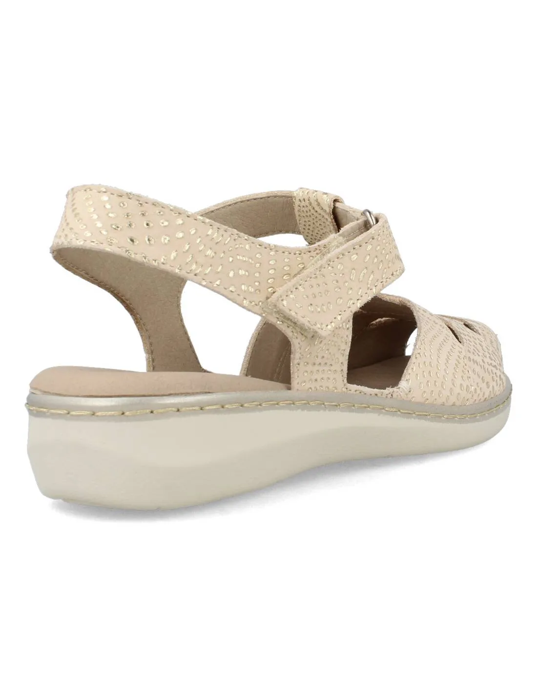 PITILLOS  SANDALIA CANGREJERA VELCRO ORO