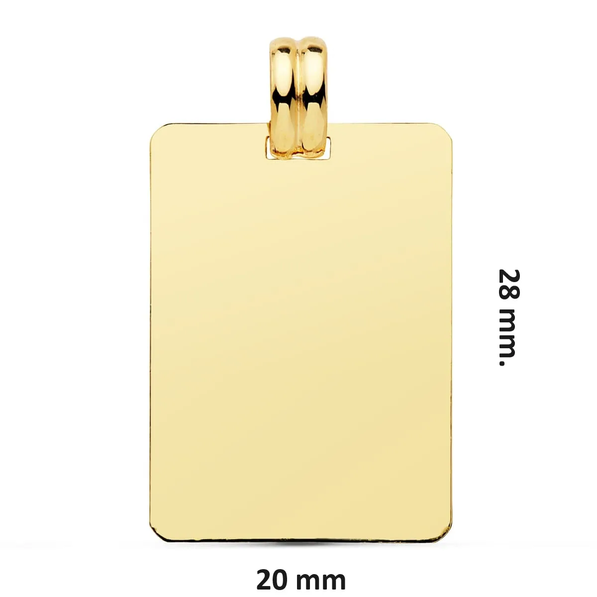 Placa Oro 9k. Foto 28 x 20 mm.