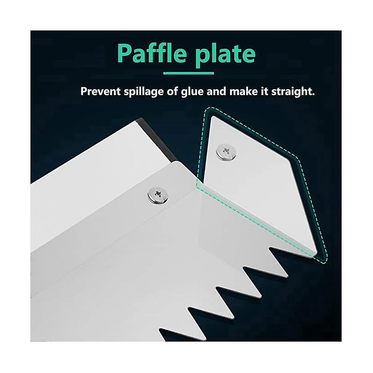 Plastering Trowel Triangular Trowel 10mm Eye 600mm Long Stainless Steel Adhesive / Mortar Tile Tool