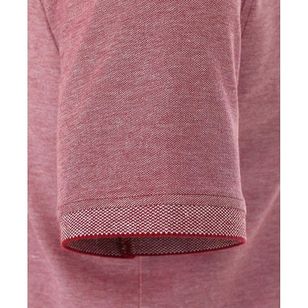 Polo de algodón liso elástico de talla grande para hombre CASA MODA Casa Moda para hombre con cuello en contraste
