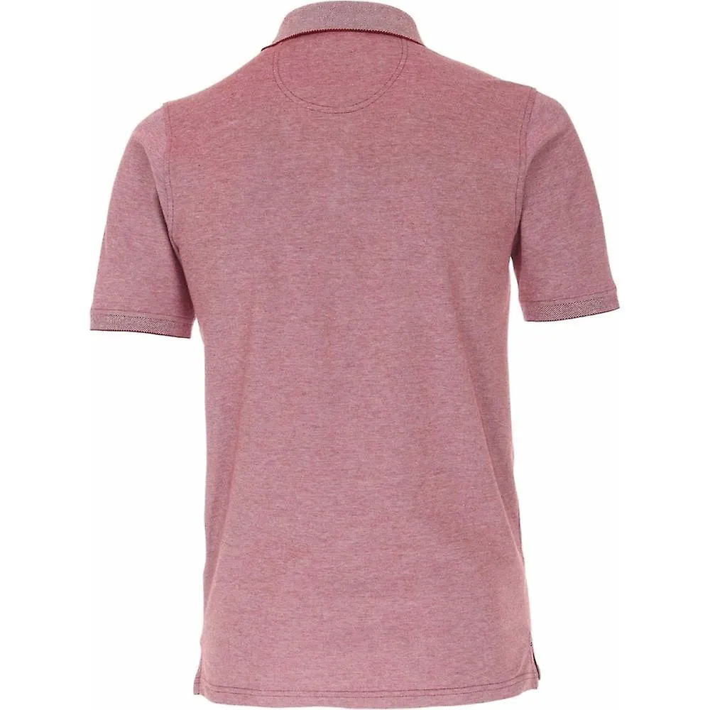 Polo de algodón liso elástico de talla grande para hombre CASA MODA Casa Moda para hombre con cuello en contraste