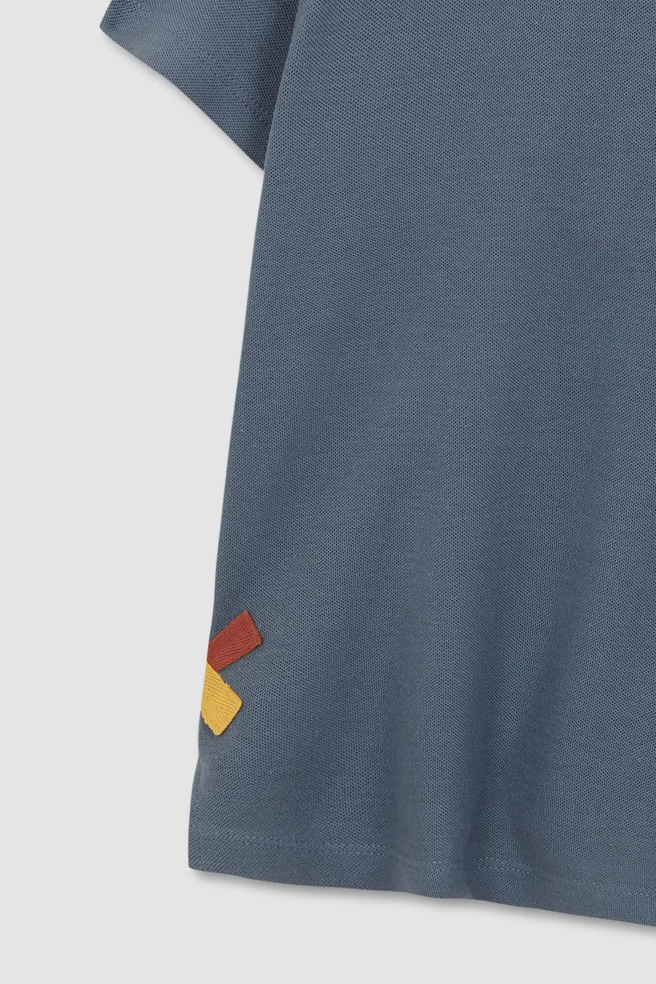 Polo Detalles Contraste Gris